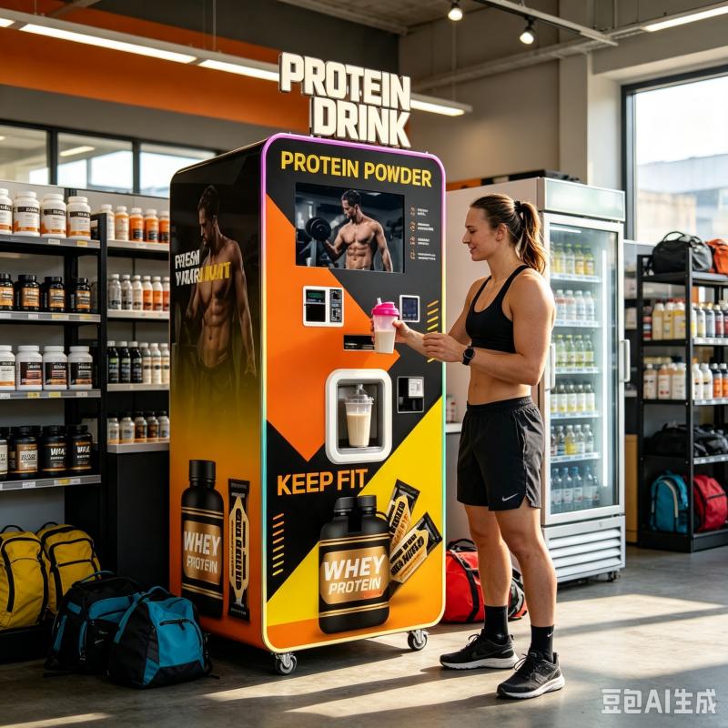 Nutrition Fitness Club - Automatyczny dystrybutor koktajli proteinowych z dostosowanym